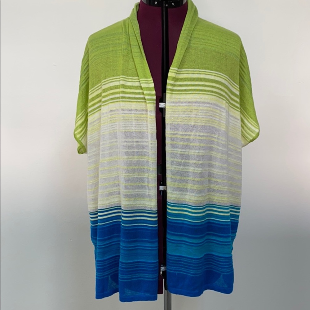 Ruby Road Plus Size Striped Cardigan